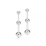Carave Paris Triple Orb Chain Drop Earring