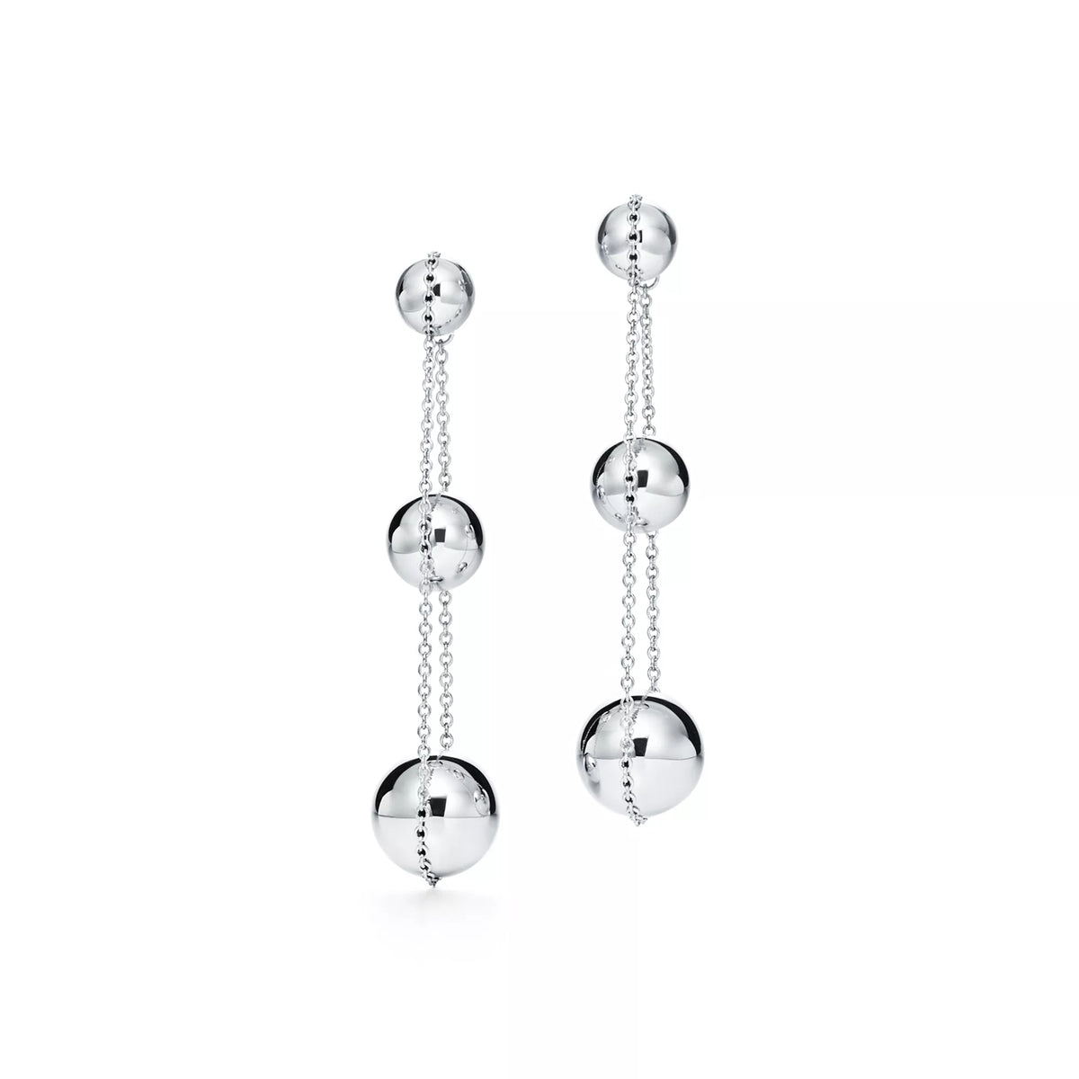 Carave Paris Triple Orb Chain Drop Earring