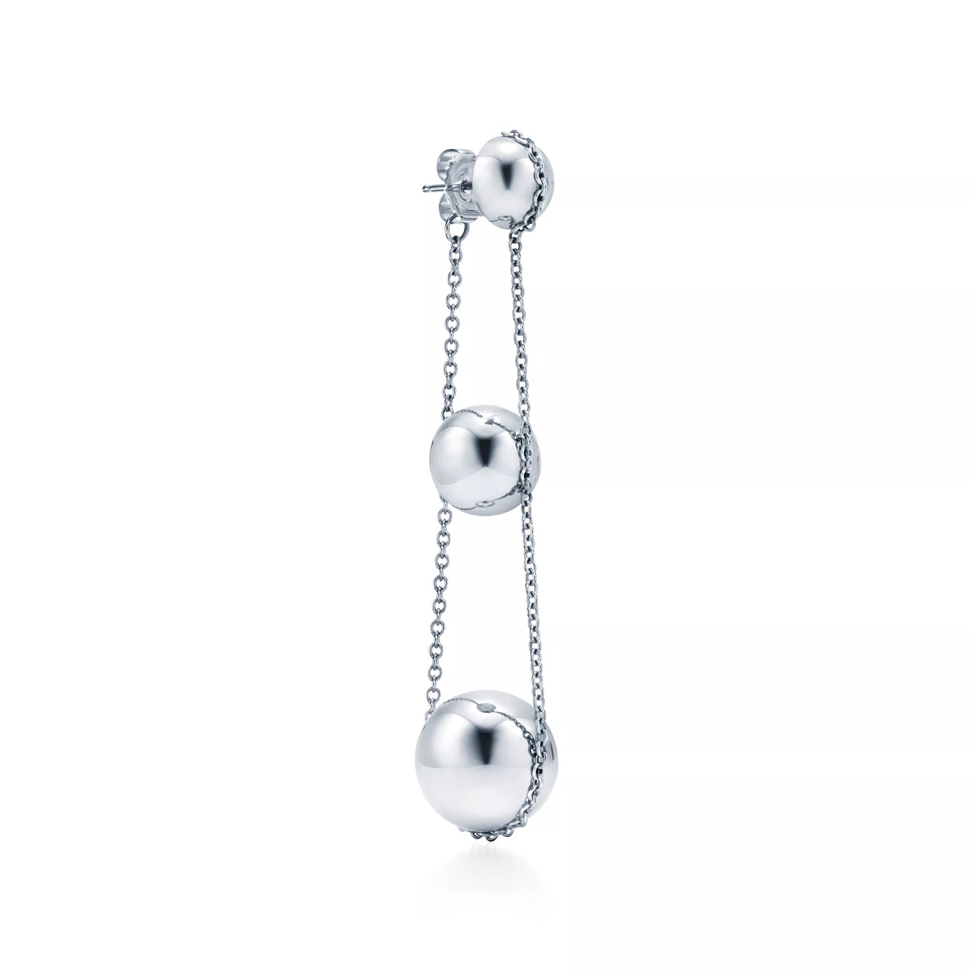 Carave Paris Triple Orb Chain Drop Earring