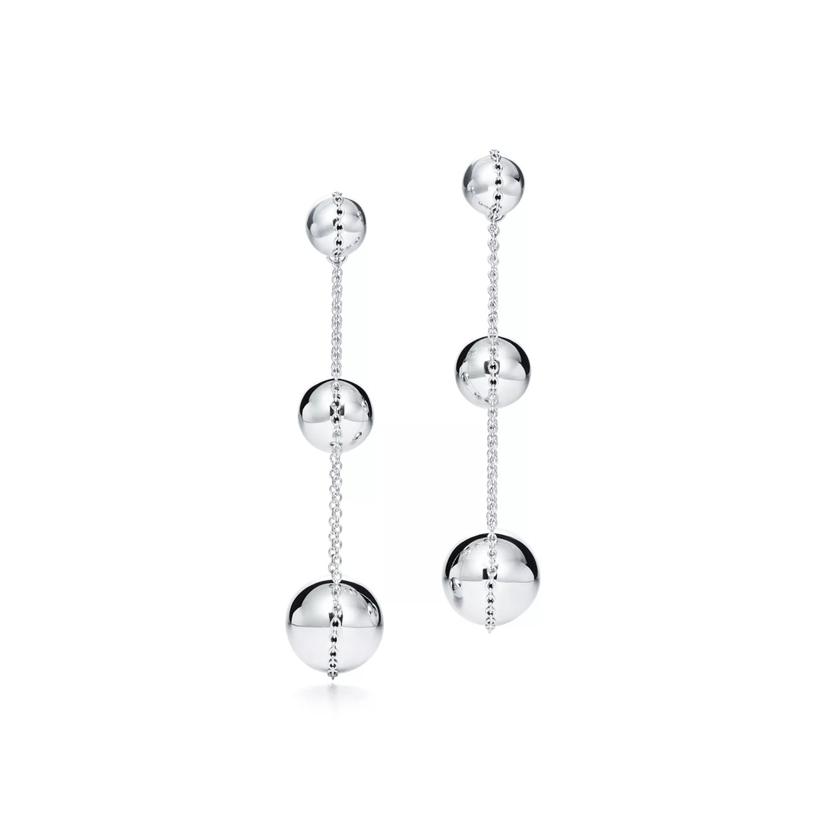 Carave Paris Triple Orb Chain Drop Earring