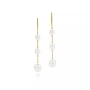 Carave Paris Triple Pearl Chain Drop Earring
