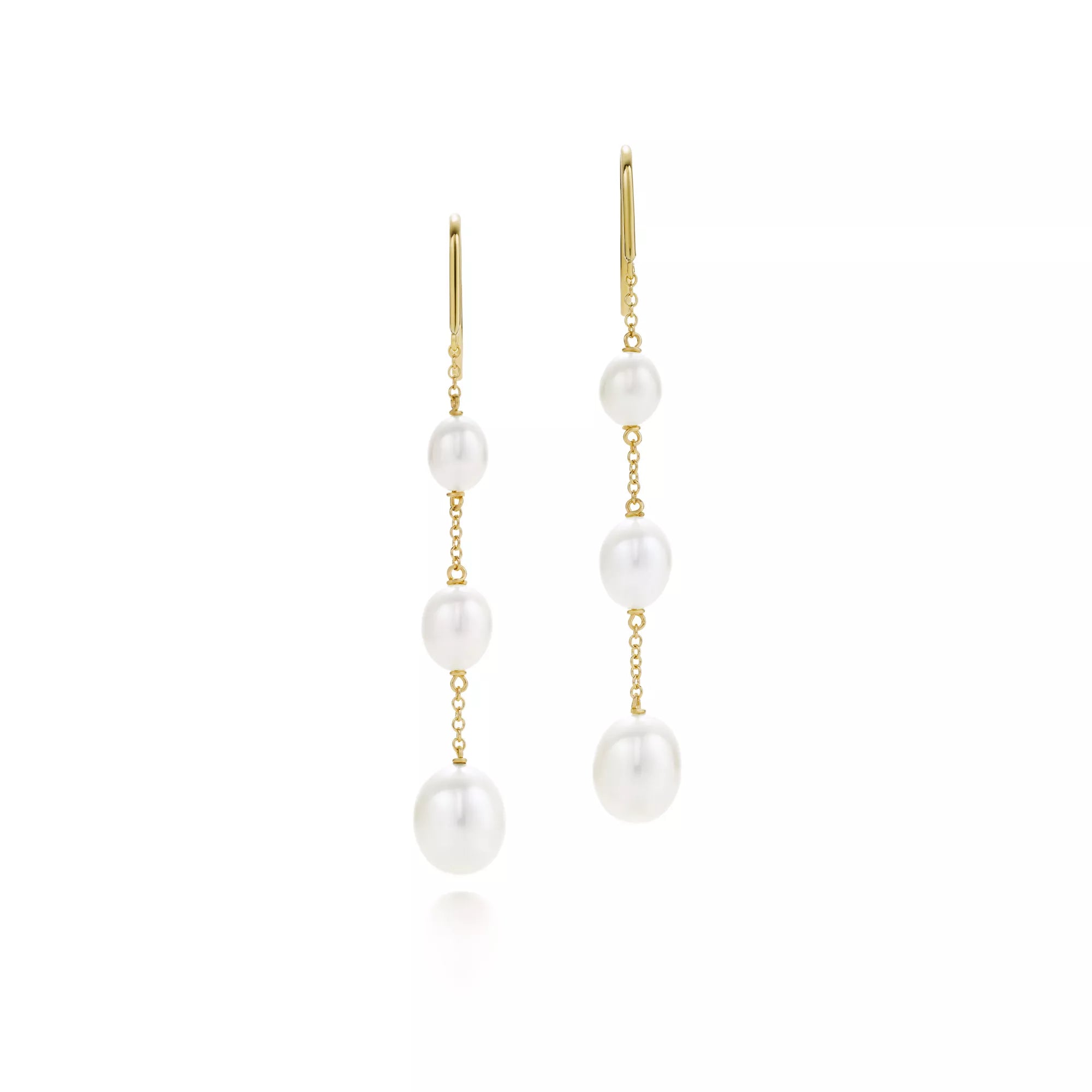 Carave Paris Triple Pearl Chain Drop Earring