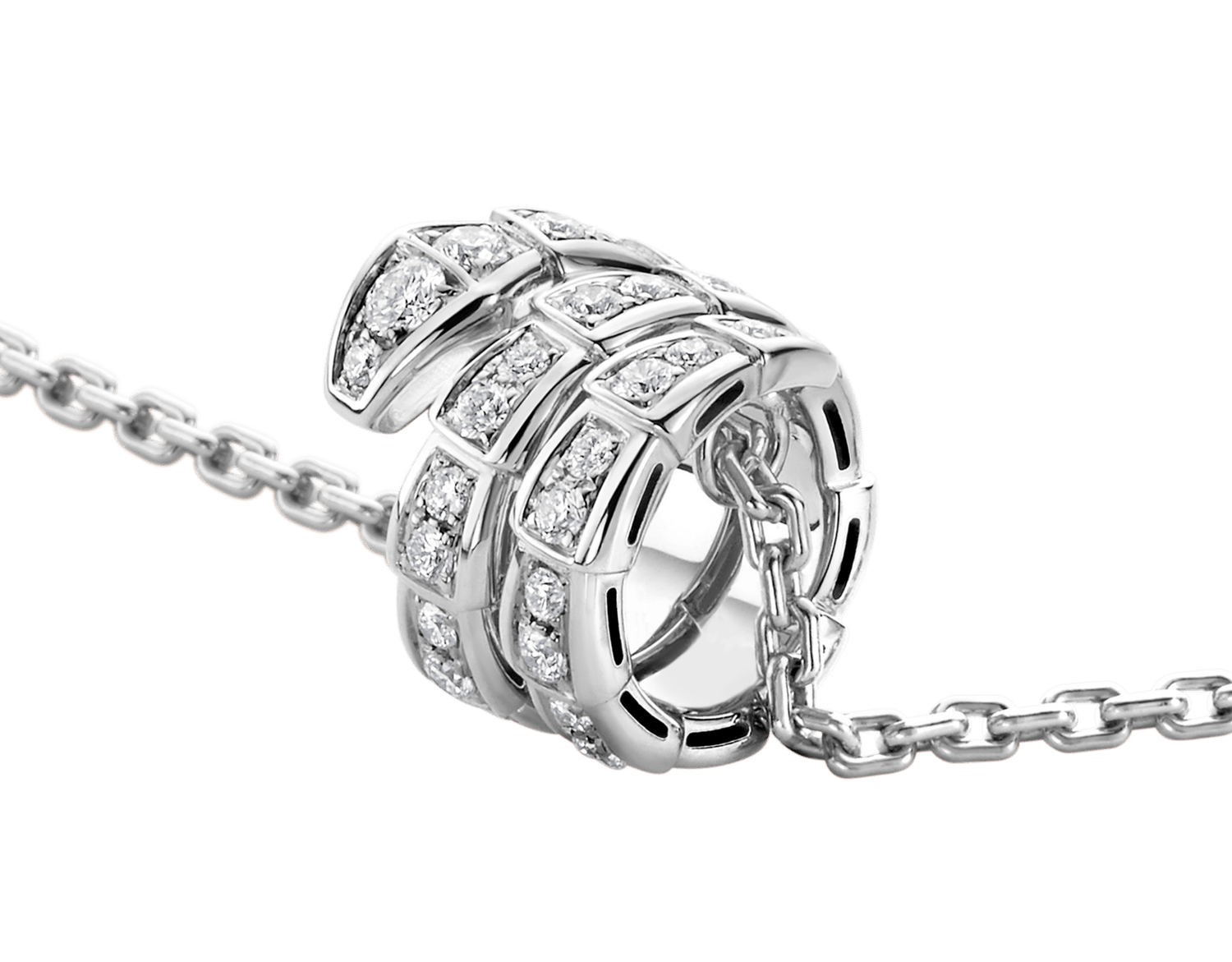 Carave Paris Triple Row Pavé Charm Necklace