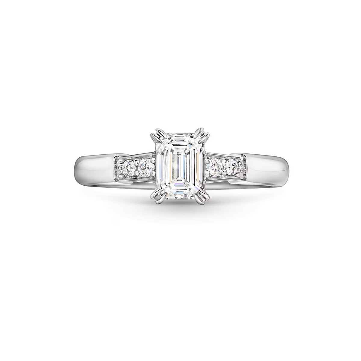 Carave Paris Tryst Emerald Cut Diamond Engagement Ring
