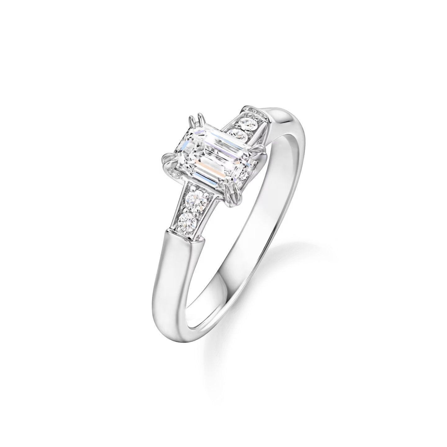 Carave Paris Tryst Emerald Cut Diamond Engagement Ring