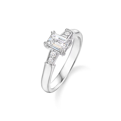 Carave Paris Tryst Emerald Cut Diamond Engagement Ring