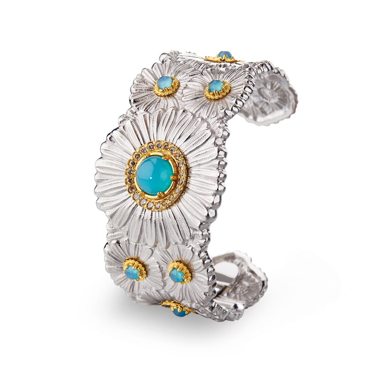 Carave Paris Turquoise Floral Statement Cuff Bracelet