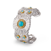 Carave Paris Turquoise Floral Statement Cuff Bracelet