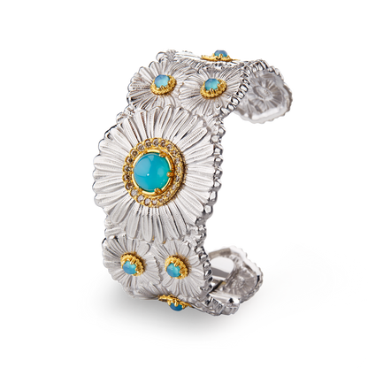 Carave Paris Turquoise Floral Statement Cuff Bracelet