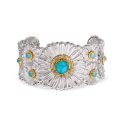 Carave Paris Turquoise Floral Statement Cuff Bracelet