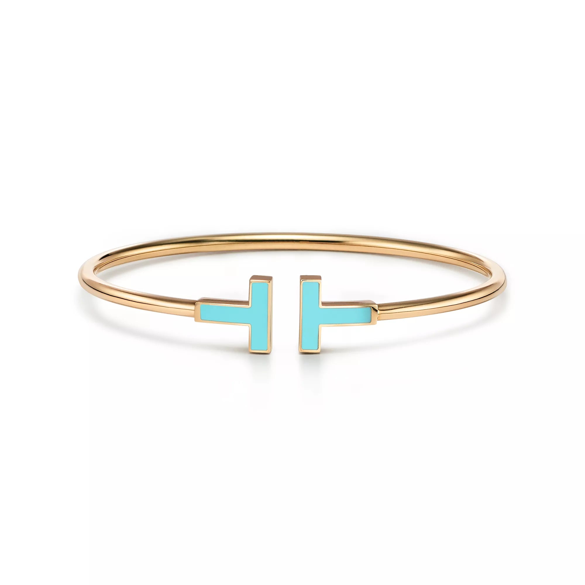 Carave Paris Turquoise T Yellow Gold Open Bangle for Women