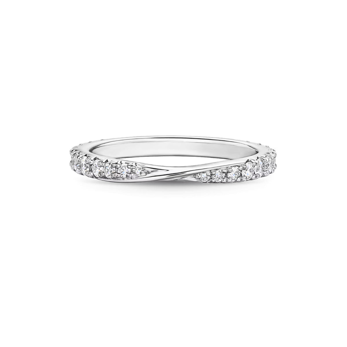 Carave Paris Twist Pavé Diamond Wedding Band