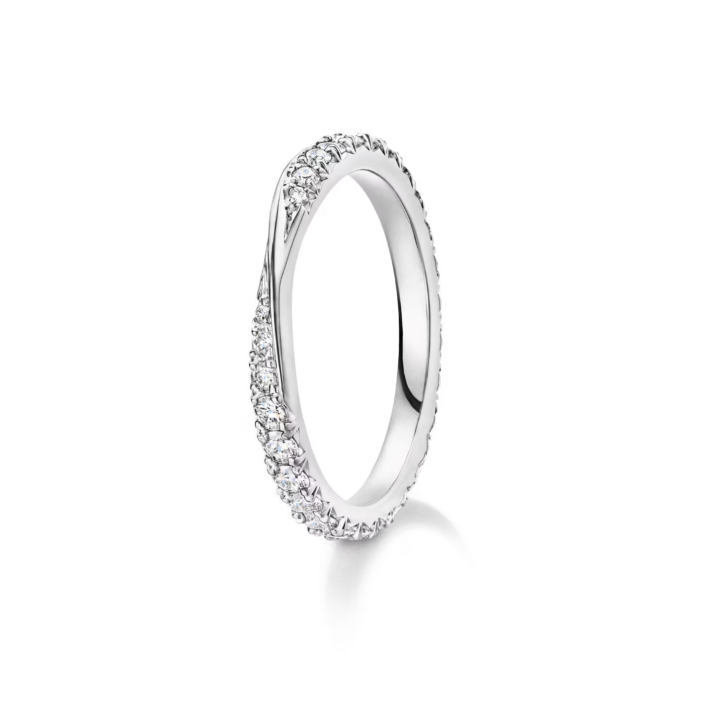 Carave Paris Twist Pavé Diamond Wedding Band