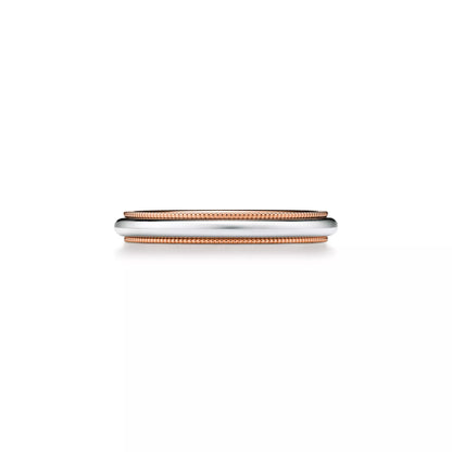 Carave Paris Two Tone Milgrain Wedding Band