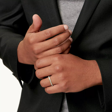 Carave Paris Two Tone Milgrain Wedding Band