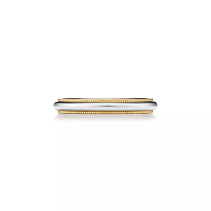 Carave Paris Two Tone Milgrain Wedding Band