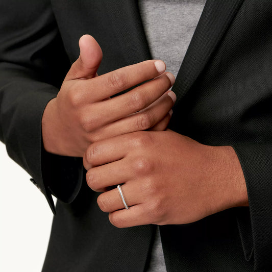 Carave Paris Two Tone Milgrain Wedding Band