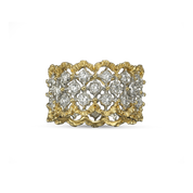 Carave Paris Two Tone Openwork Diamond Cocktail Ring