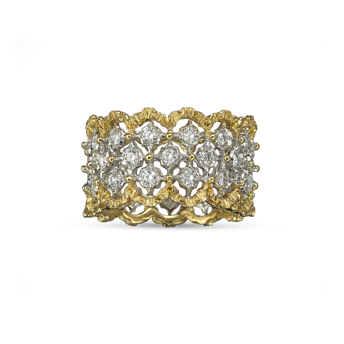 Carave Paris Two Tone Openwork Diamond Cocktail Ring