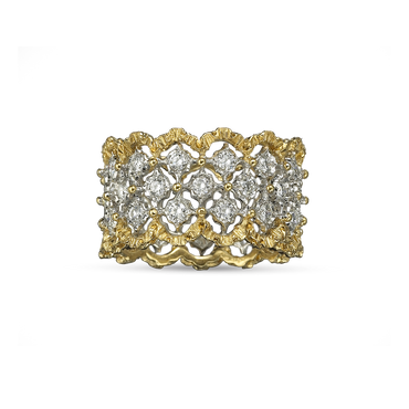 Carave Paris Two Tone Openwork Diamond Cocktail Ring