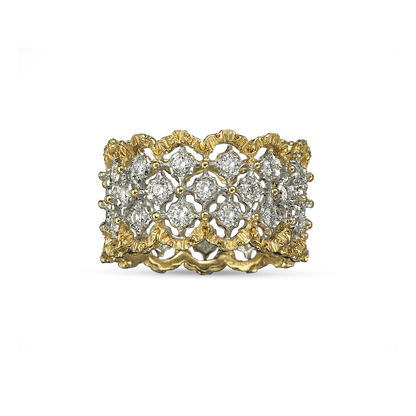 Carave Paris Two Tone Openwork Diamond Cocktail Ring