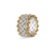 Carave Paris Two Tone Openwork Diamond Cocktail Ring