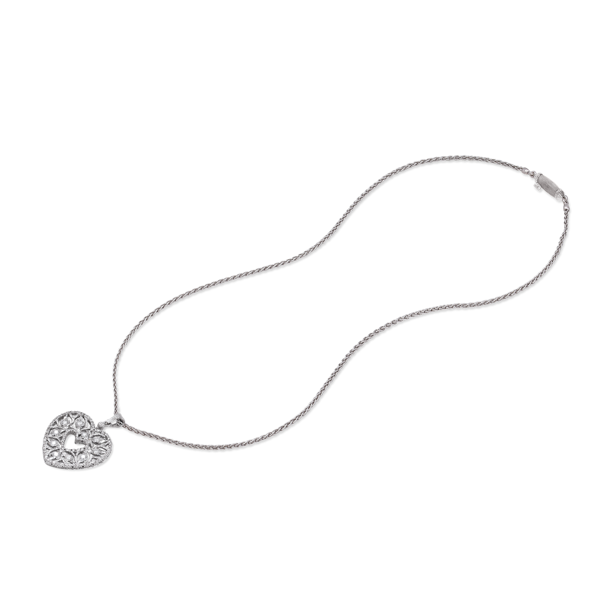 Carave Paris Victorian Heart Filigree Pendant Necklace