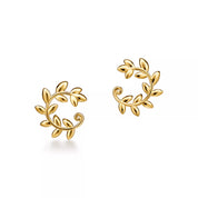 Carave Paris Vine Spiral Leaf Stud Earrings