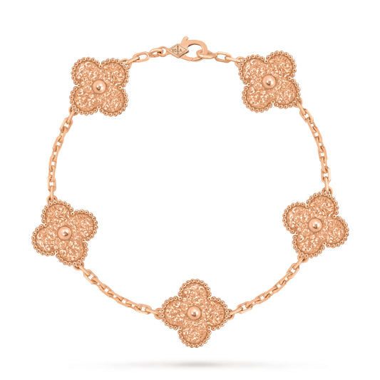 Carave Paris Floral Motif Link Bracelet