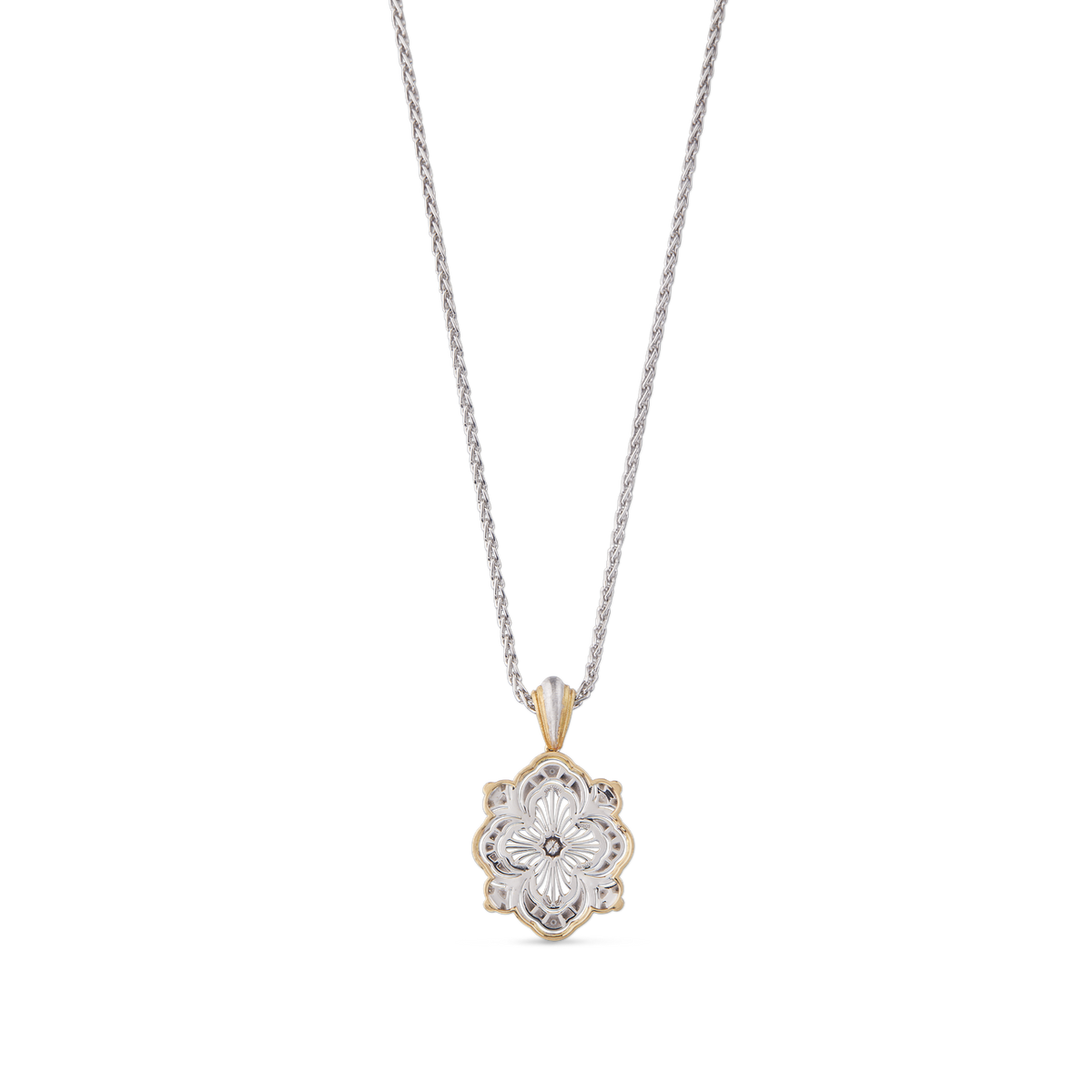 Carave Paris Vintage Floral Bloom Pendant Necklace