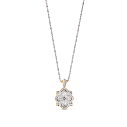 Carave Paris Vintage Floral Bloom Pendant Necklace