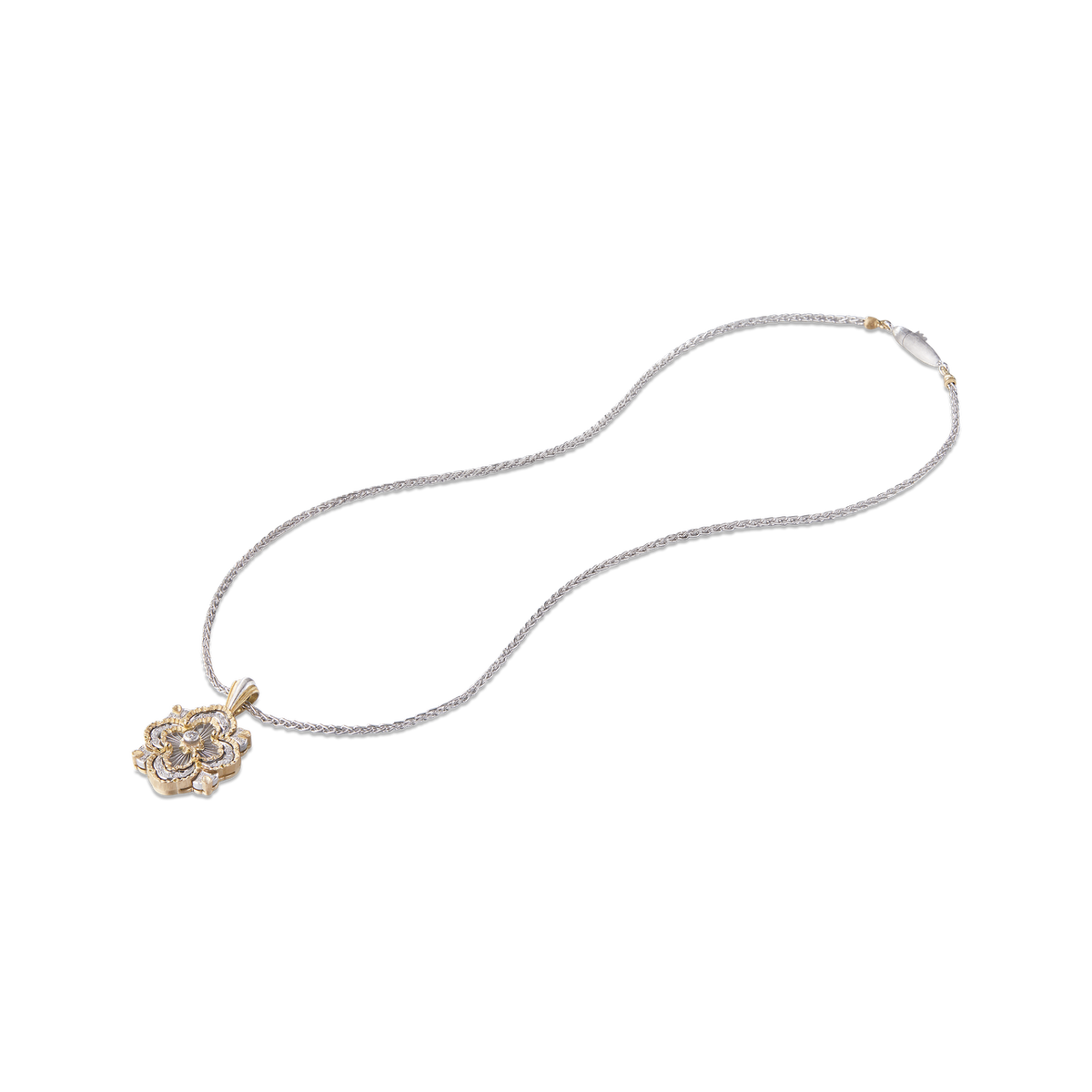 Carave Paris Vintage Floral Bloom Pendant Necklace