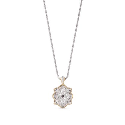 Carave Paris Vintage Floral Medallion Pendant Necklace