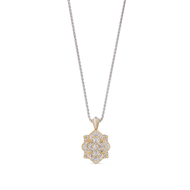 Carave Paris Vintage Floral Medallion Pendant Necklace