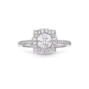 Carave Paris Vintage Halo Round Diamond Engagement Ring