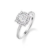 Carave Paris Vintage Halo Round Diamond Engagement Ring