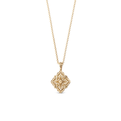 Carave Paris Vintage Quatrefoil Gold Pendant Necklace
