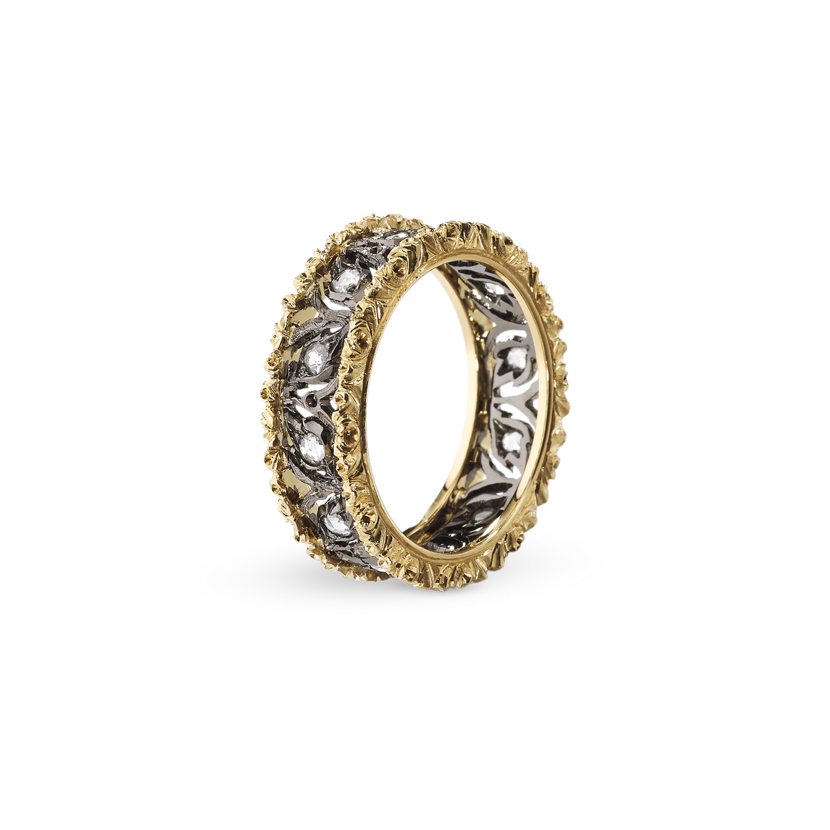 Carave Paris Vintage Rose Cut Diamond Filigree Band Ring