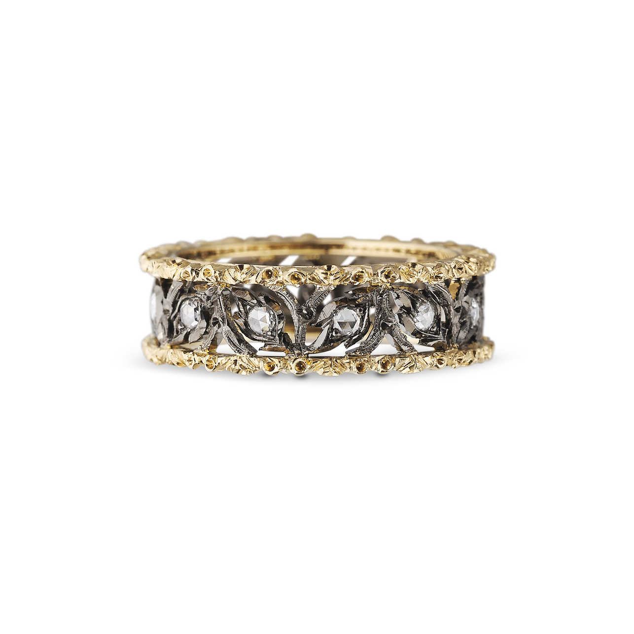 Carave Paris Vintage Rose Cut Diamond Filigree Band Ring
