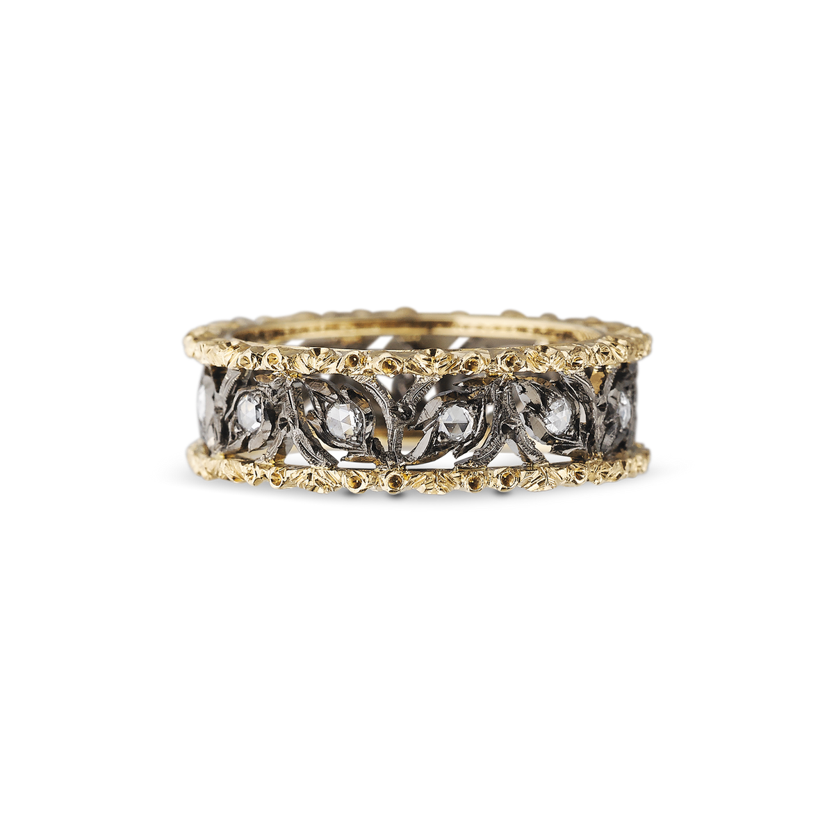 Carave Paris Vintage Rose Cut Diamond Filigree Band Ring