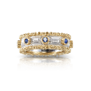 Carave Paris Vintage Sapphire Textured Eternity Band Ring