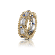 Carave Paris Vintage Sapphire Textured Eternity Band Ring
