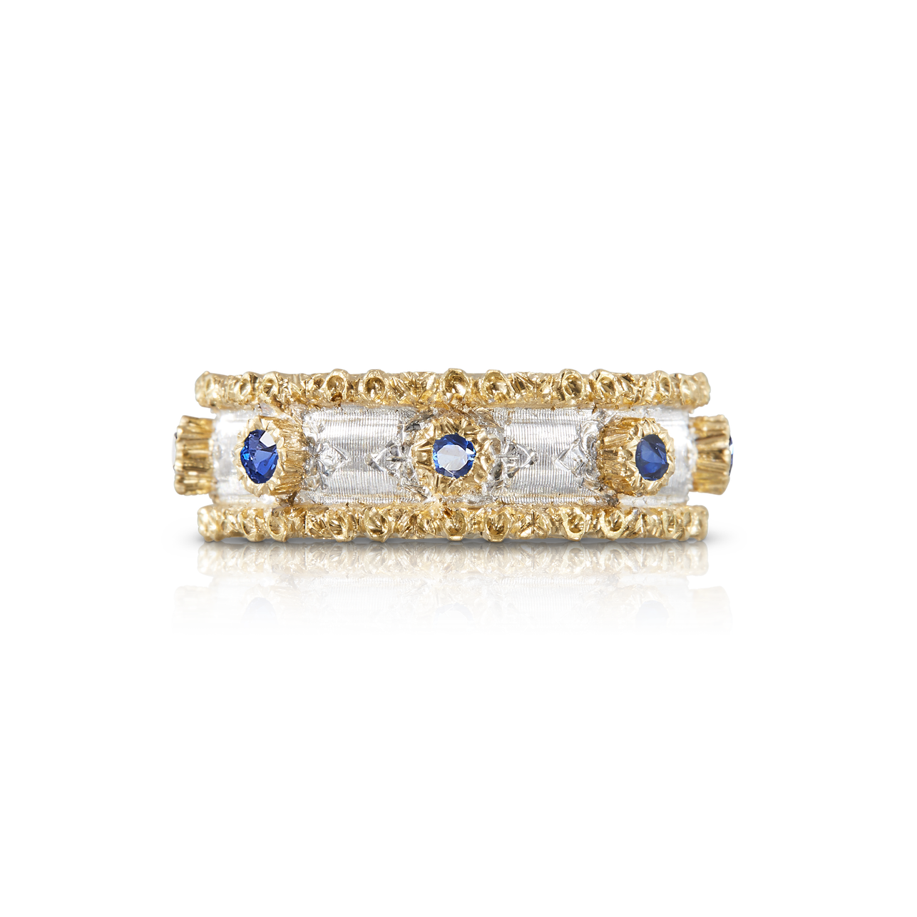 Carave Paris Vintage Sapphire Textured Eternity Band Ring