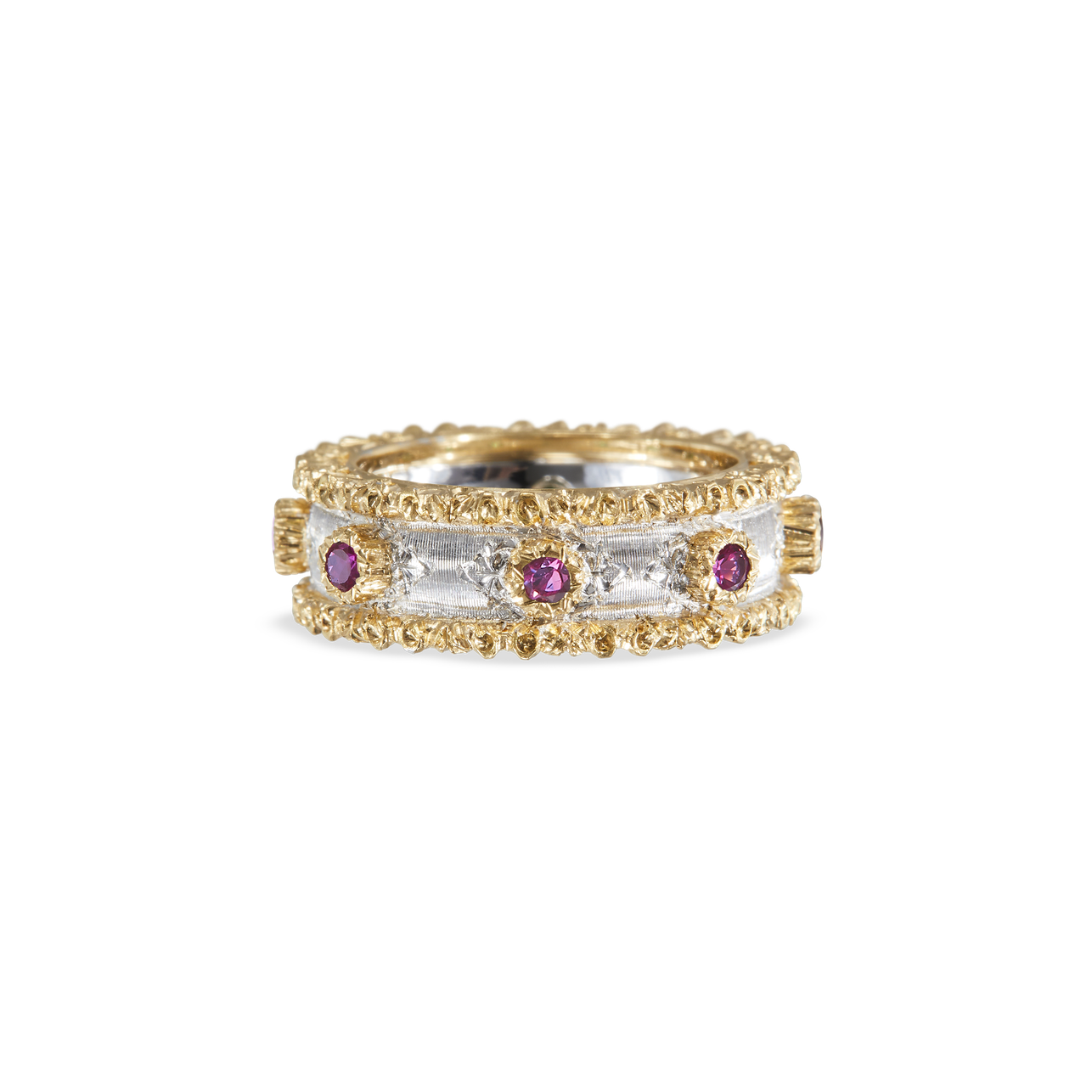 Carave Paris Vintage Sapphire Textured Eternity Band Ring