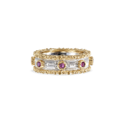 Carave Paris Vintage Sapphire Textured Eternity Band Ring