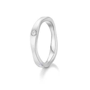 Carave Paris Wave Diamond Wedding Band