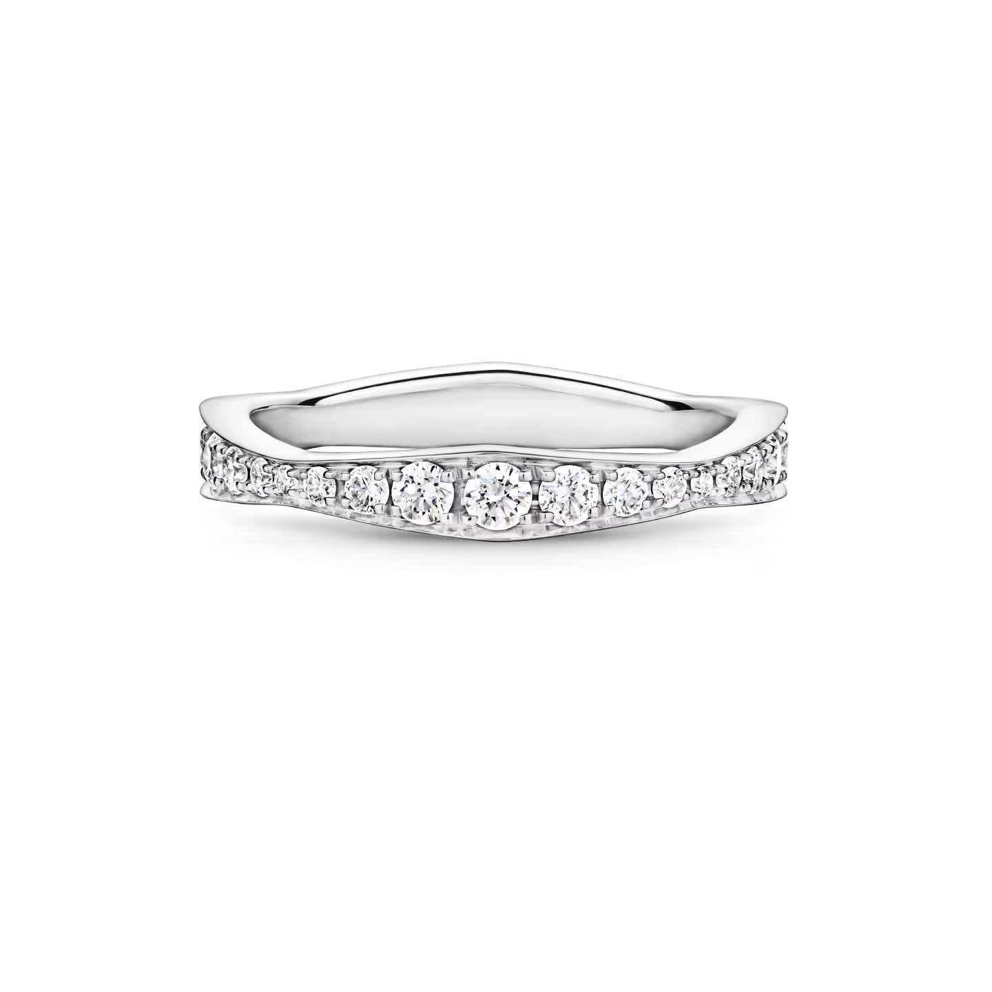 Carave Paris Wave Pavé Diamond Wedding Band