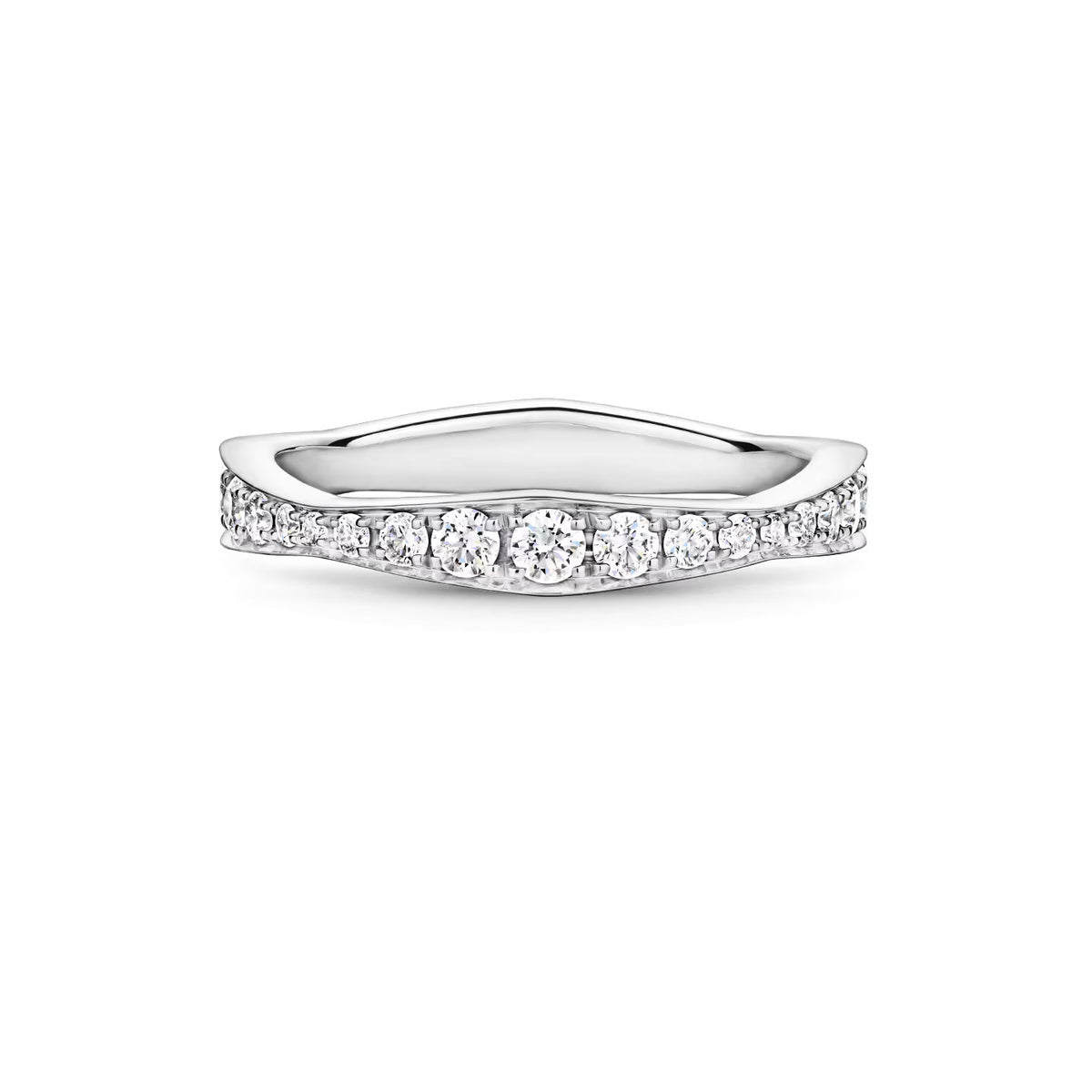 Carave Paris Wave Pavé Diamond Wedding Band