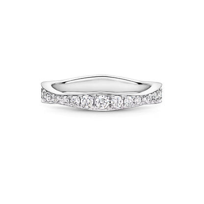 Carave Paris Wave Pavé Diamond Wedding Band