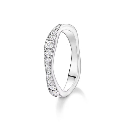 Carave Paris Wave Pavé Diamond Wedding Band